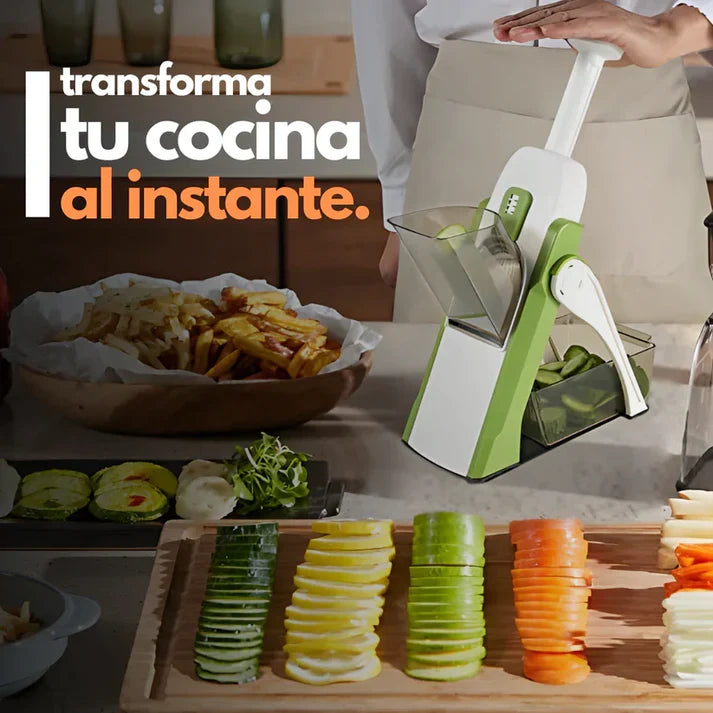 Cortador de verduras instantáneo con contenedor